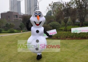 New Deluxe Frozen Snowman Olaf Mascot Costume With Black Sleeves
