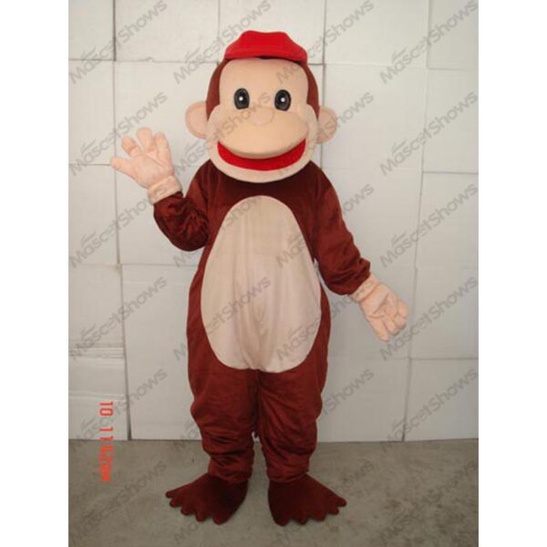 Curious George Monkey Mascot Costume Adult Set