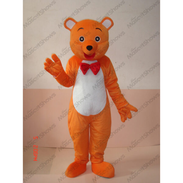 Yellow bear mascot costume