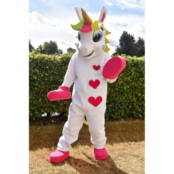 White unicorn mascot costume My Little Pony