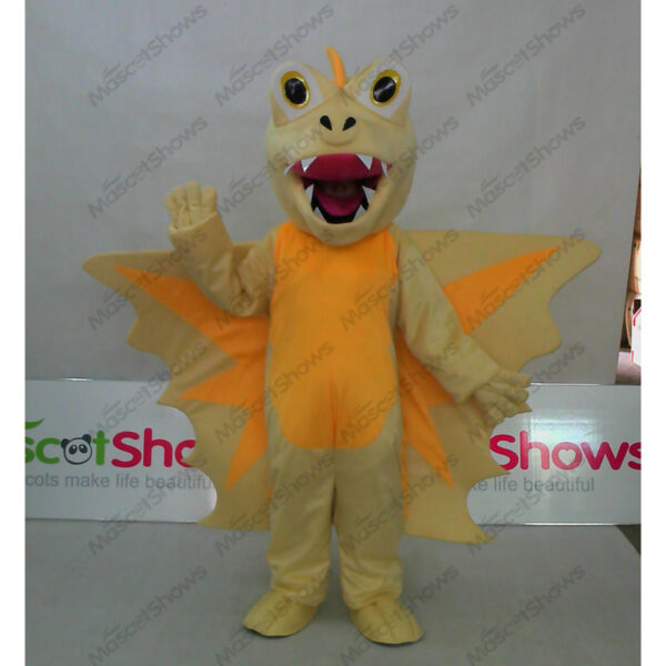 Amber Big Winged Dragon Mascot Costume Adult Plush Cartoon Professional Holiday Birthday Party Halloween Christmas cosplay - Free Shipping