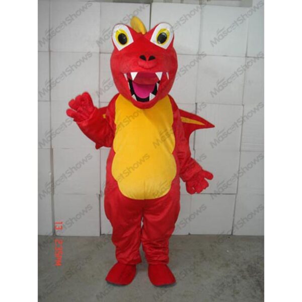 Red Dragon Mascot Costume Adult Plush Cartoon Professional Holiday Birthday Party Halloween Christmas cosplay - Free Shipping