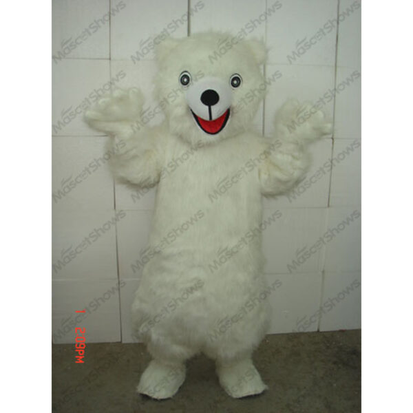 Young polar bear mascot costume