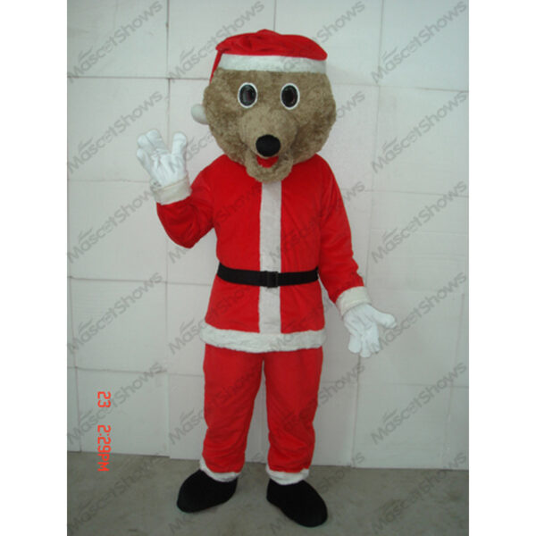 Christmas Bear mascot costume adult