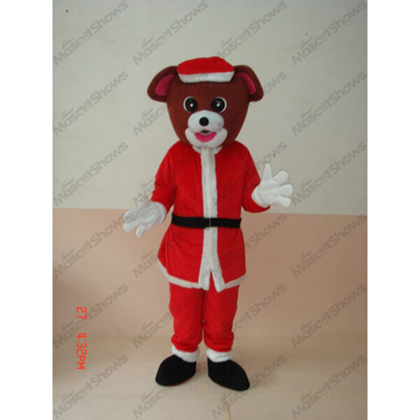 Christmas Brown Bear mascot costume adult