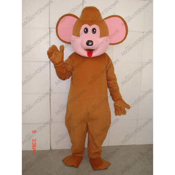 Big ear brown bear mascot costume