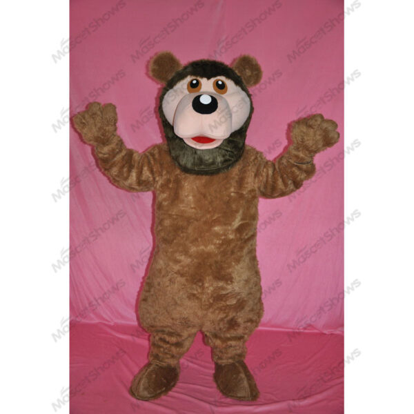 Luxury plush brown bear mascot costume