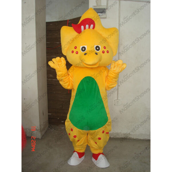 Yellow Dragon Mascot Costume Adult Plush Cartoon Professional Holiday Birthday Party Halloween Christmas cosplay - Free Shipping