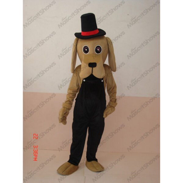 Top Hat Dog Mascot Costume Plush Adult Mascot Funny Costume