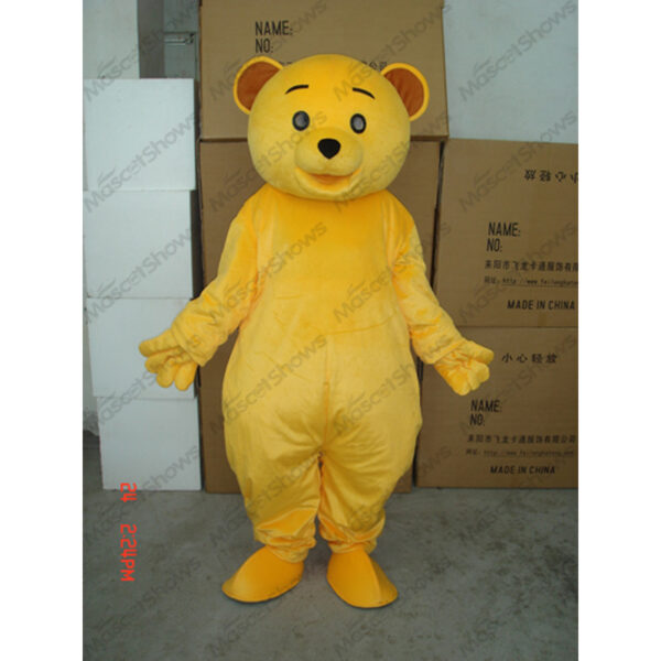 Yellow Teddy Bear Mascot Costume Cosplay Party Fancy Dress Suits Adult Unisex