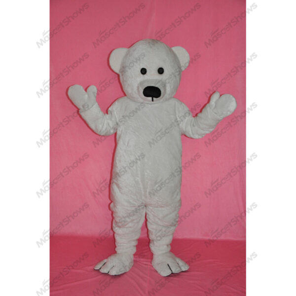 Cute white bear mascot costume