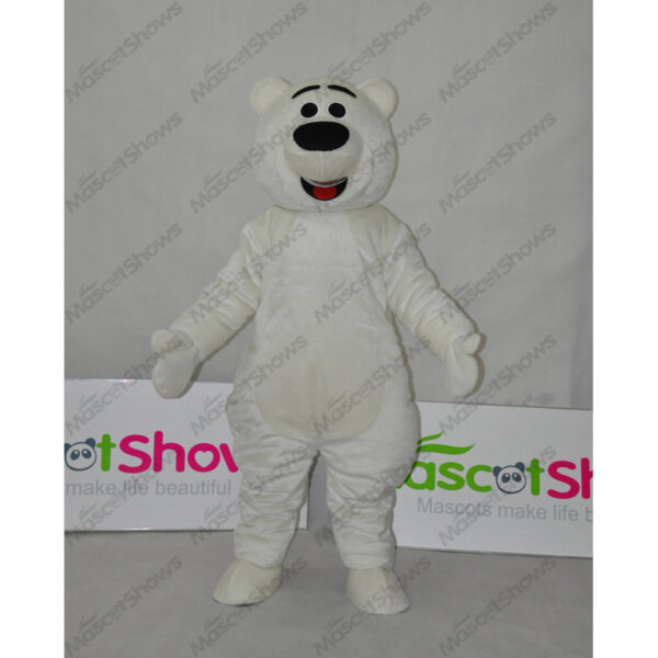 White teddy bear mascot costume