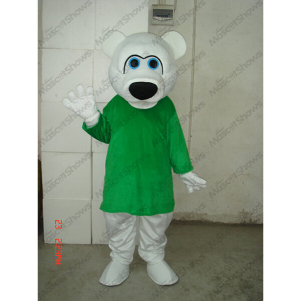 Casual white bear mascot costume