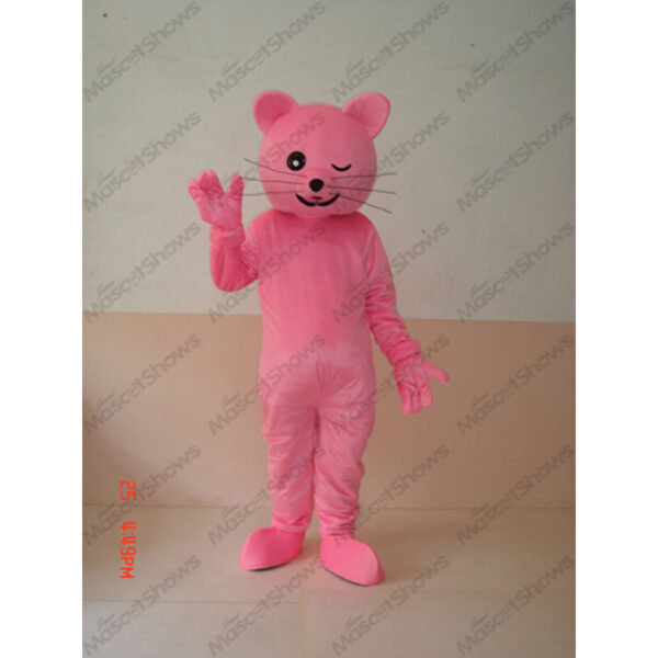 Pink Cat Mascot Costume Cosplay Party Fancy Dress Suits Adult Unisex