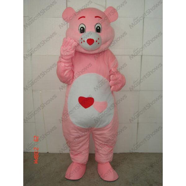Love Pink Bear Mascot Costume Cosplay Party Fancy Dress Suits Adult Unisex