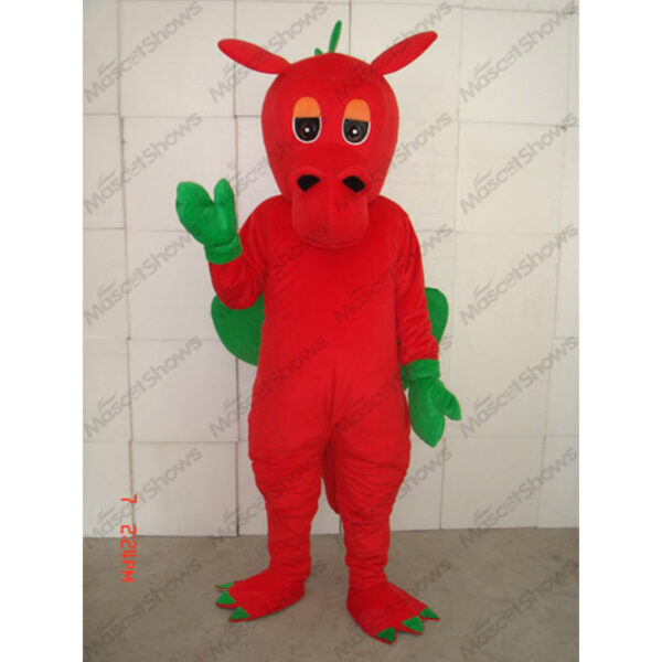 Red Dragon Mascot Costume Adult Plush Cartoon Professional Holiday Birthday Party Halloween Christmas cosplay - Free Shipping