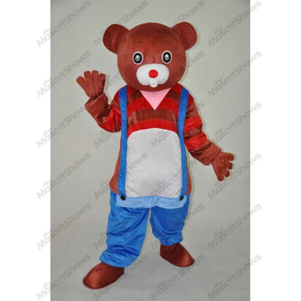 Brown bear and yellow bear mascot costume adult